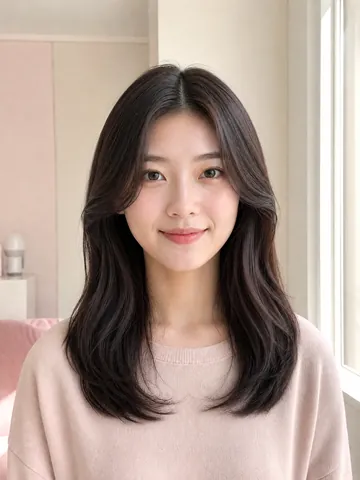 Women AI Hairstyle Changer preview: Curtain bangs